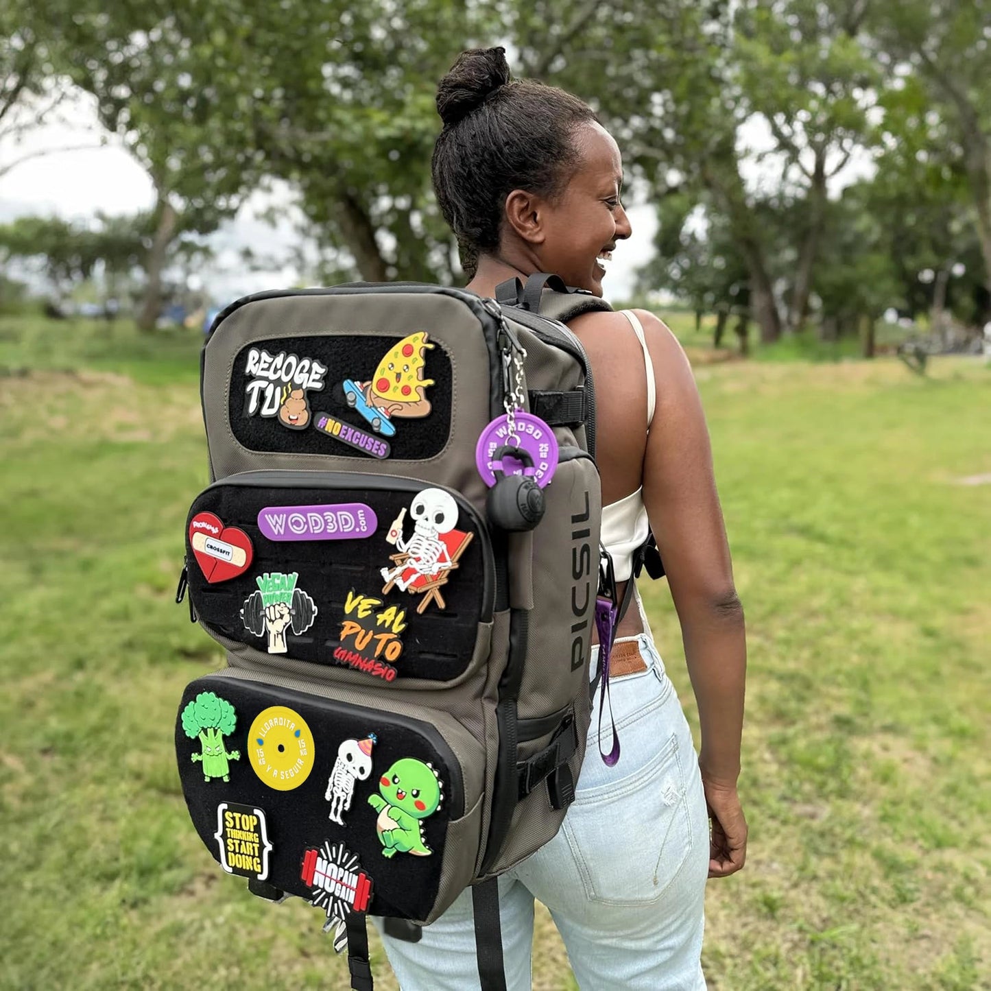 Parche de velcro LLORADITA Y A SEGUIR 25KG ROJO personalizado para mochila de CrossFit - LLORATIDA