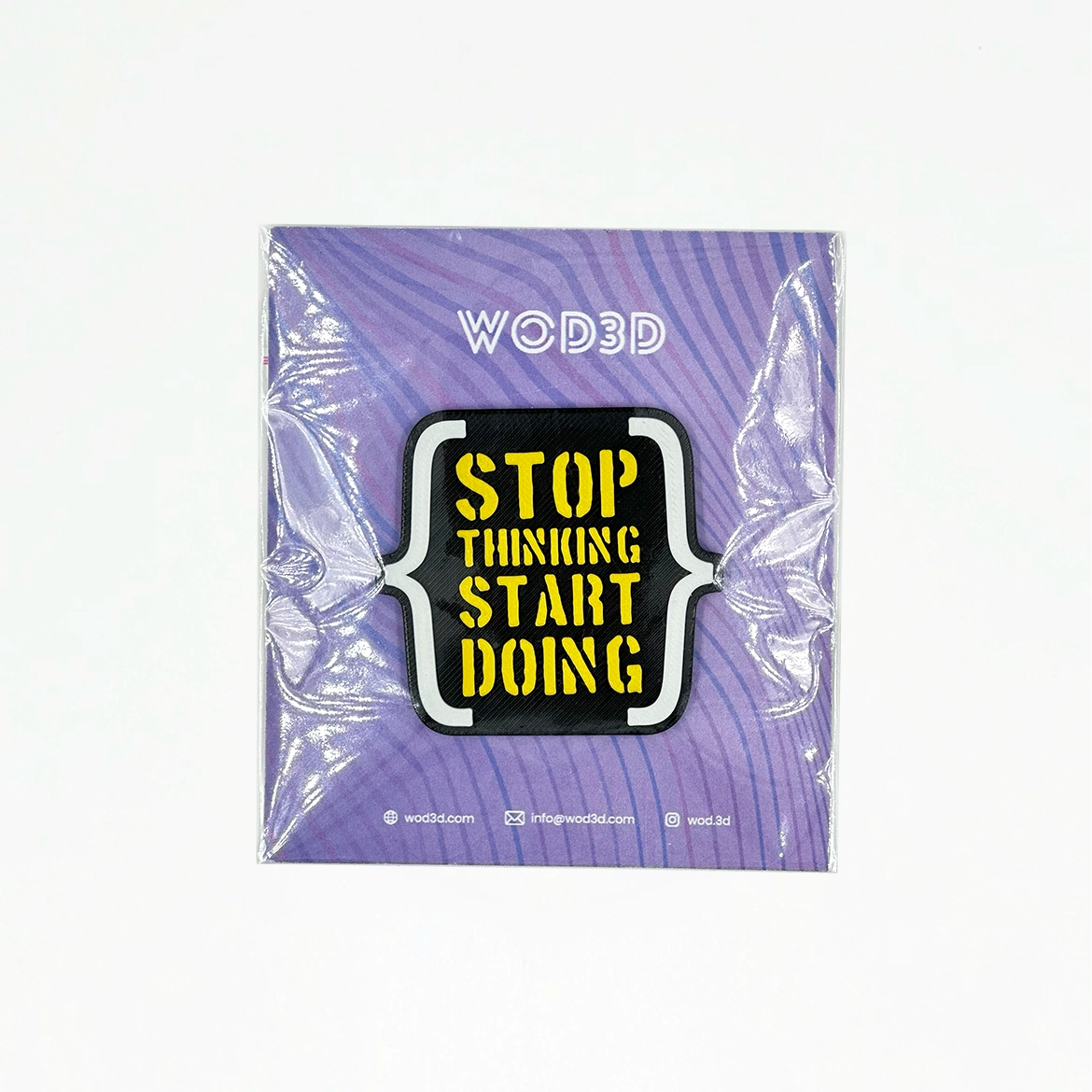 Parche mochila CrossFit STOP THINKING START DOING WOD3D