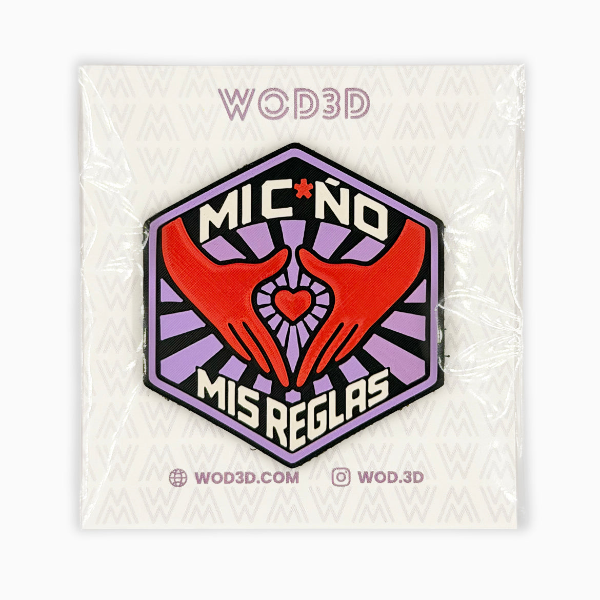 Parche de velcro MI C*ÑO, MIS REGLAS — Power y Fire Edition para mochila de CrossFit - packaging