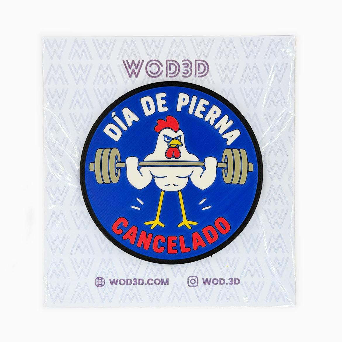Parche de velcro DÍA DE PIERNA CANCELADO para mochila de CrossFit