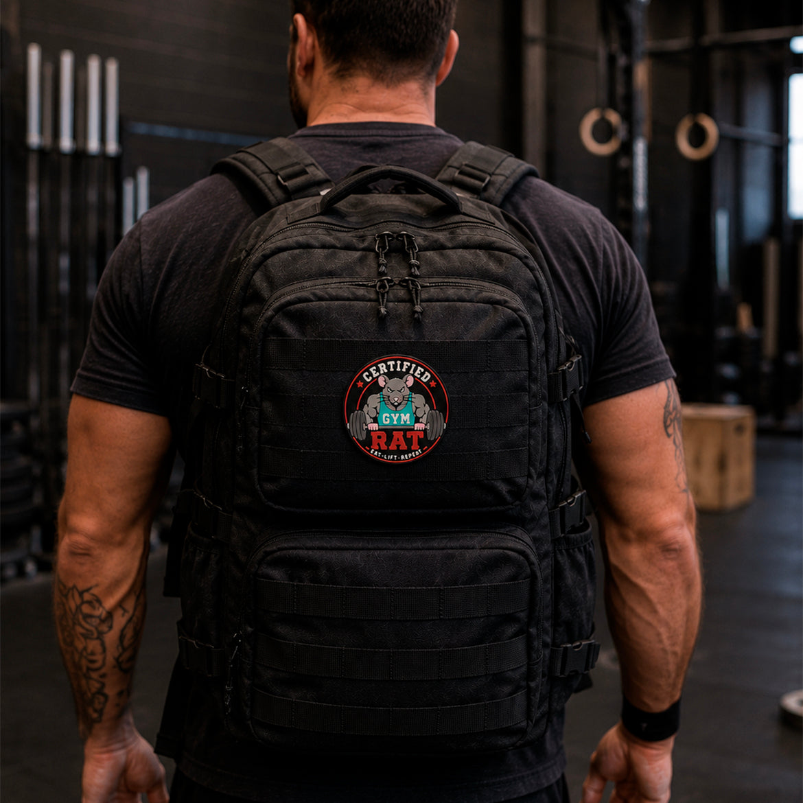 GYM RAT Velcro patch - vista 4 de 4