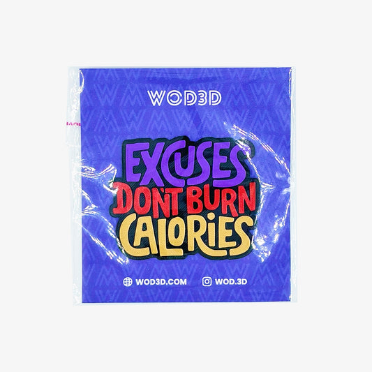 Parche velcro mochila CrossFit EXCUSES DON'T BURN CALORIES WOD3D