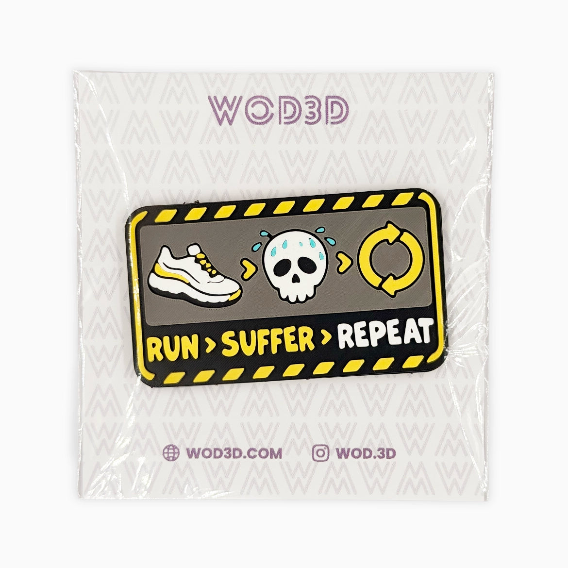 Parche con velcro RUN, SUFFER, REPEAT HYROX