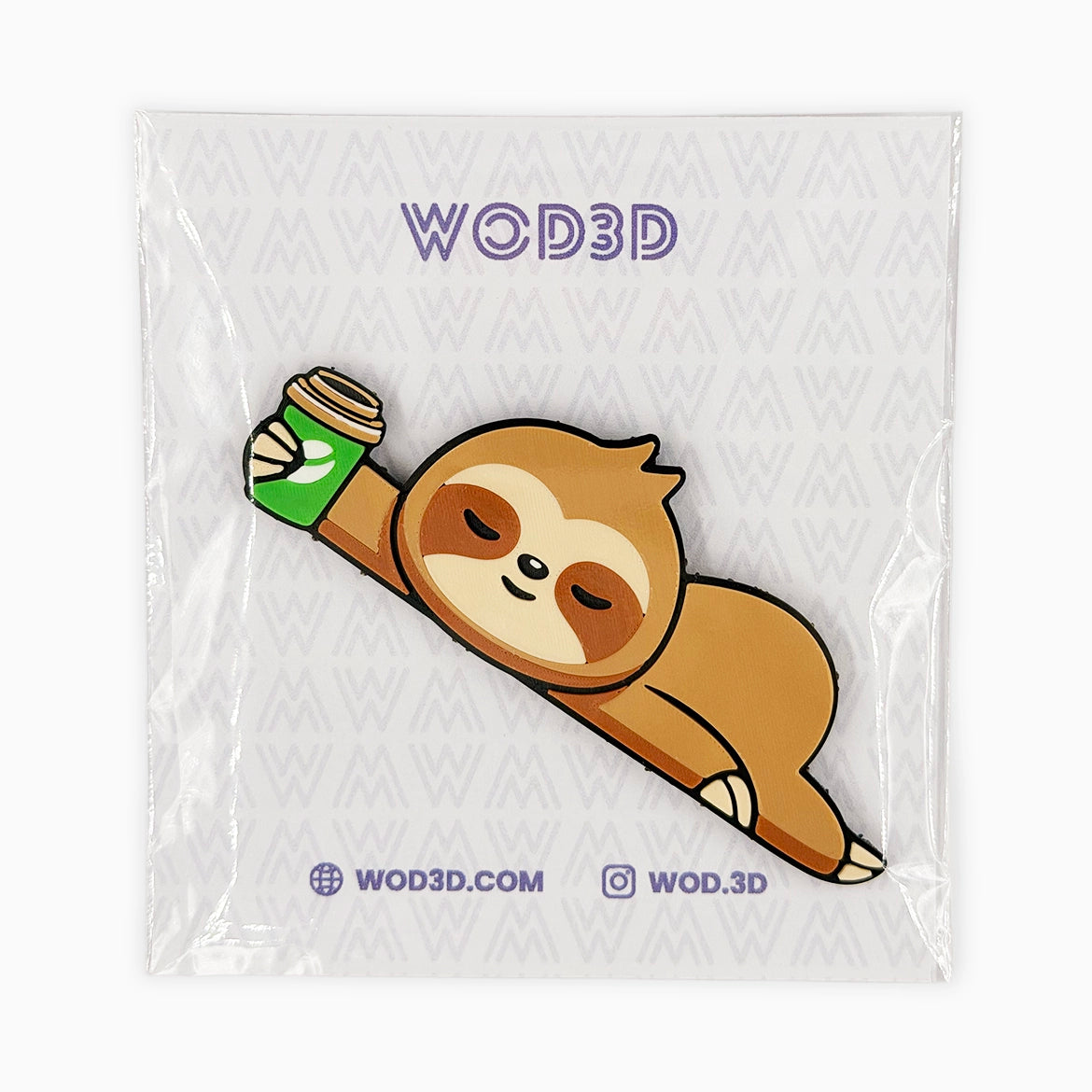 Parche de velcro OSO PEREZOSO CAFÉ para mochila de CrossFit