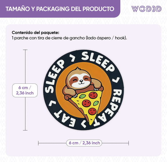 Parche con velcro EAT SLEEP SLEEP REPEAT