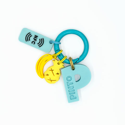 IdentiTag Chapa identificativa personalizada para perros con nombre en bajo relieve, número de teléfono visible y charms intercambiables como emojis, rayos o iconos NFC. Diseño moderno, ideal para perros con estilo WOD3D