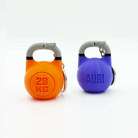 Llavero Kettelbell Competición personalizado con tu nombre y color preferido WOD3D