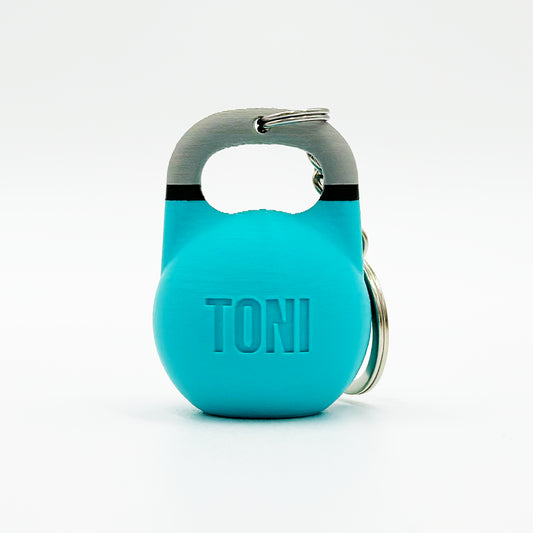 Llavero Kettelbell Competición personalizado con tu nombre y color preferido WOD3D