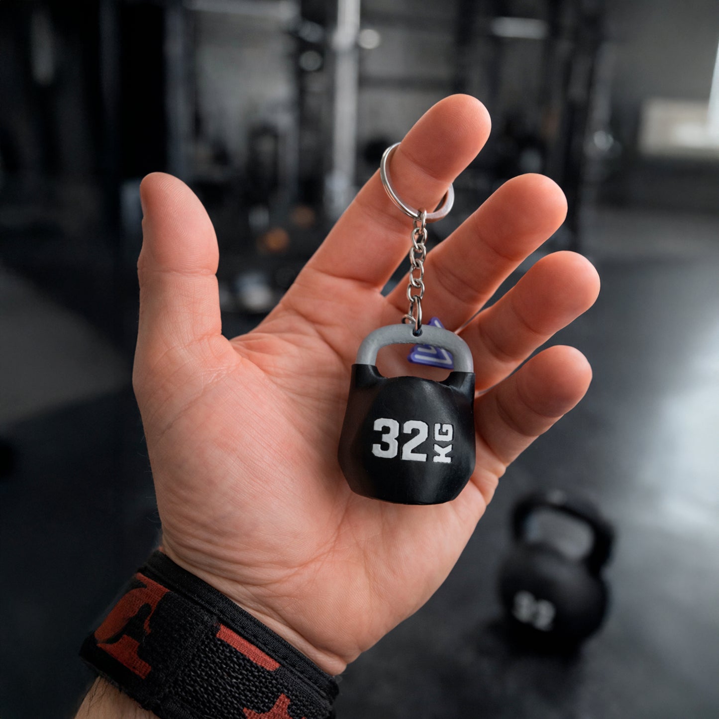 Llavero Kettlebell Competición Hybrid Oficial Personalizado - Réplica 3D con Nombre y Peso