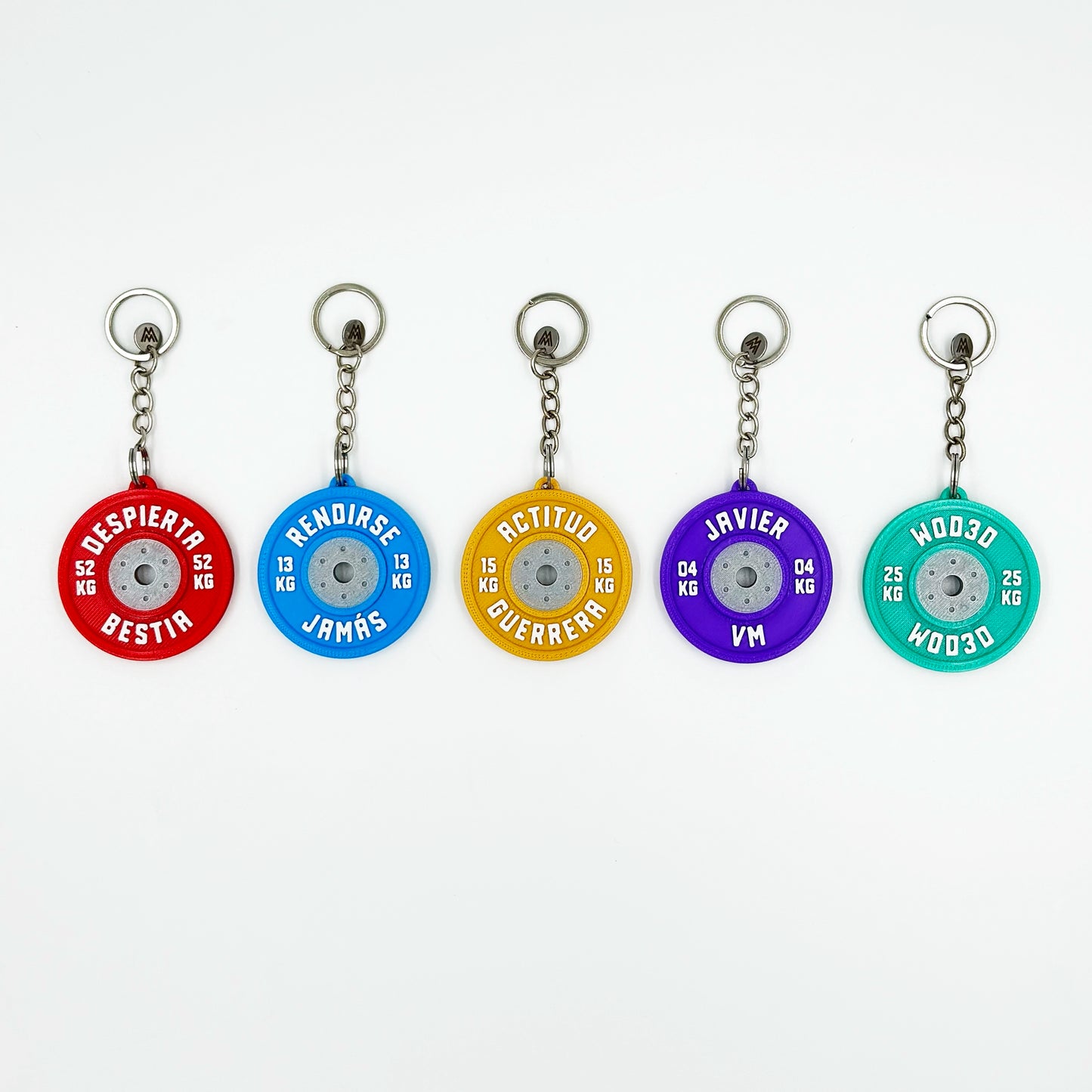 Llavero Personalizado DISCO CALIBRADO HALTEROFILIA IRON WOD3D