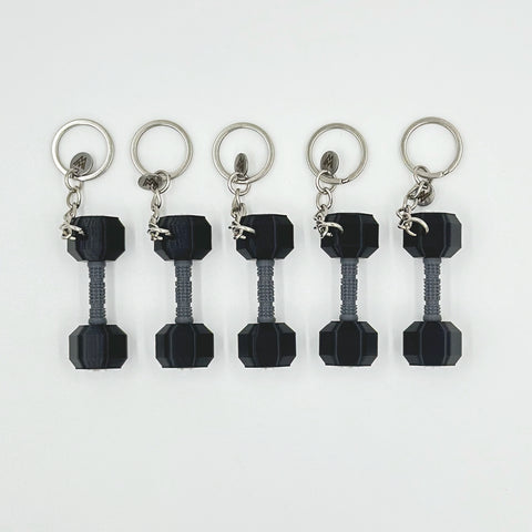 Llavero personalizado DUMBBELL HEXAGONAL INICIAL