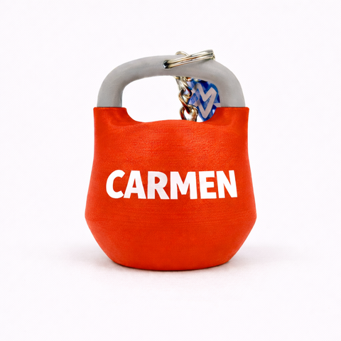 Llavero Kettlebell Competición Hybrid Oficial Personalizado - Réplica 3D con Nombre y Peso