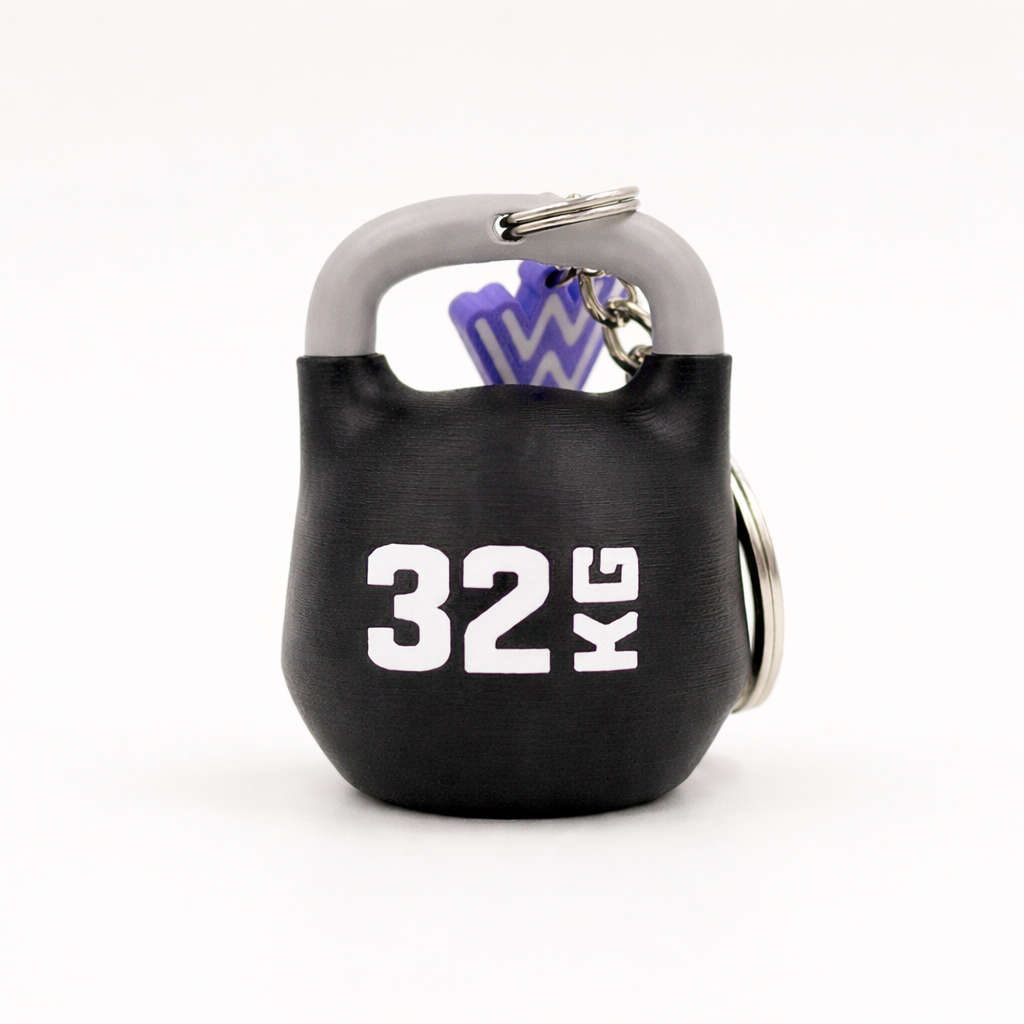 Llavero Kettlebell Competición Hybrid Oficial Personalizado - Réplica 3D con Nombre y Peso