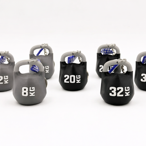 Mini Kettlebell Competición Hybrid Oficial Personalizado - Réplica 3D con Nombre y Peso