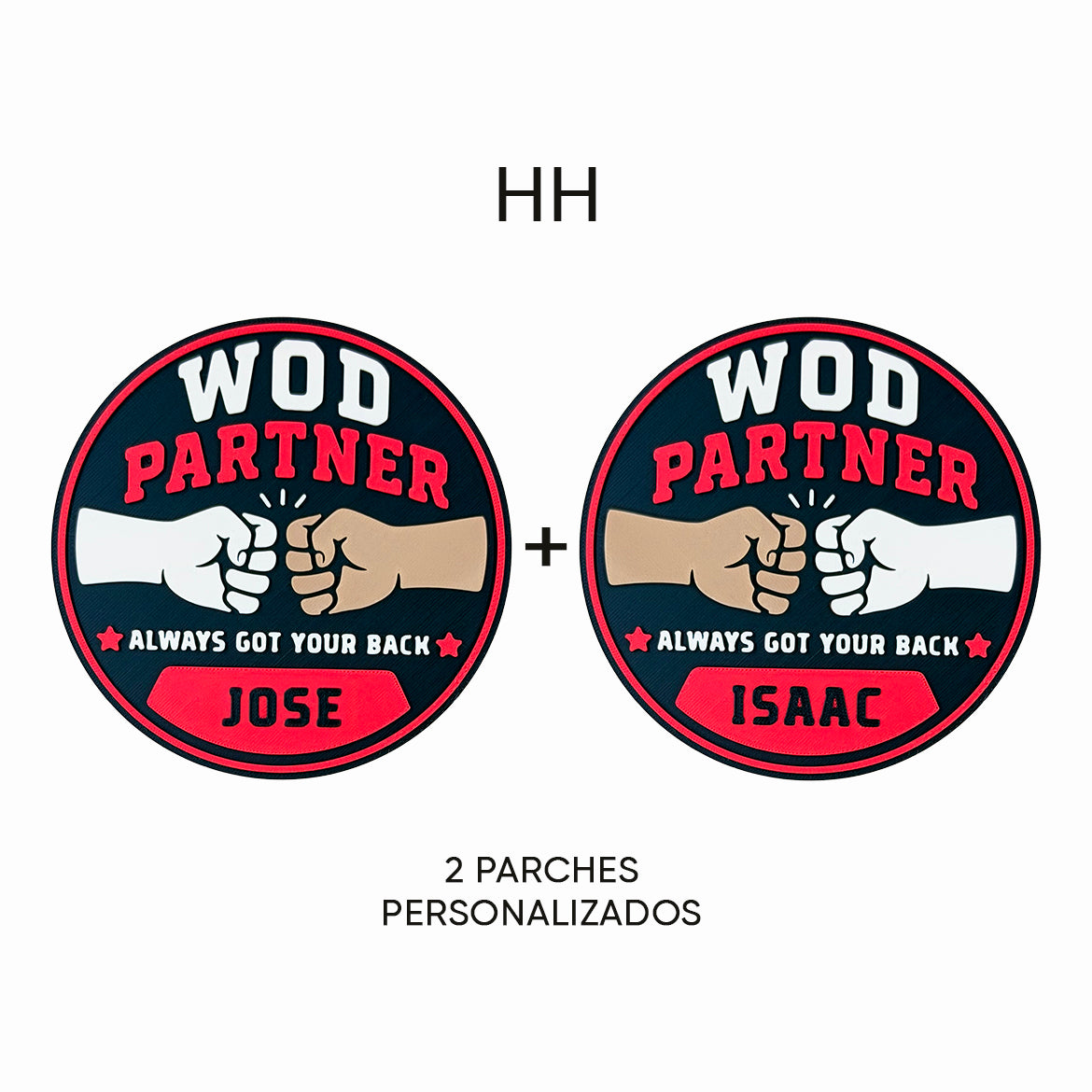 Pack 2 parches con velcro PARTNER WOD