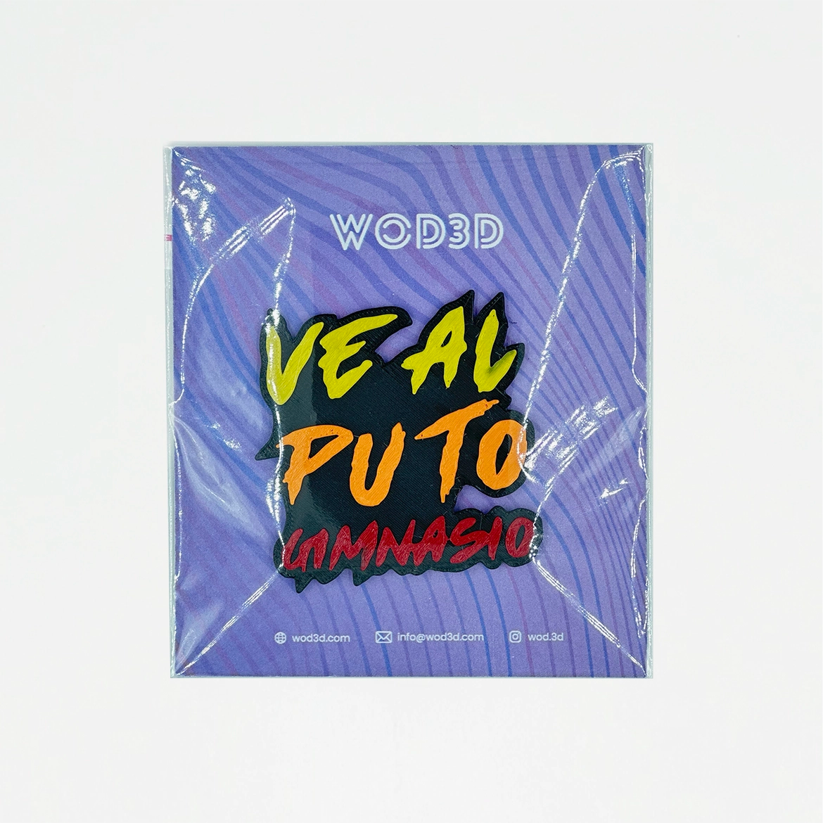 Parche Velcro Mochila Crossfit VE AL PUTO GIMNASIO WOD3D