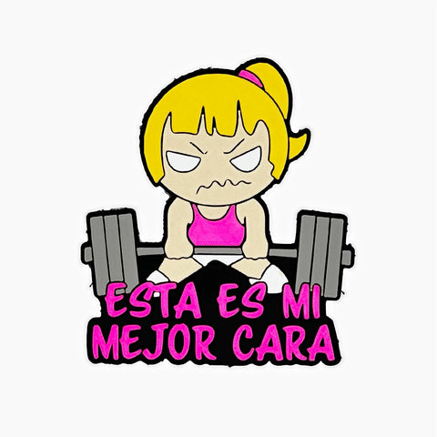 Parche Velcro Mochila CrossFit ESTA ES MI MEJOR CARA RUBIO WOD3D