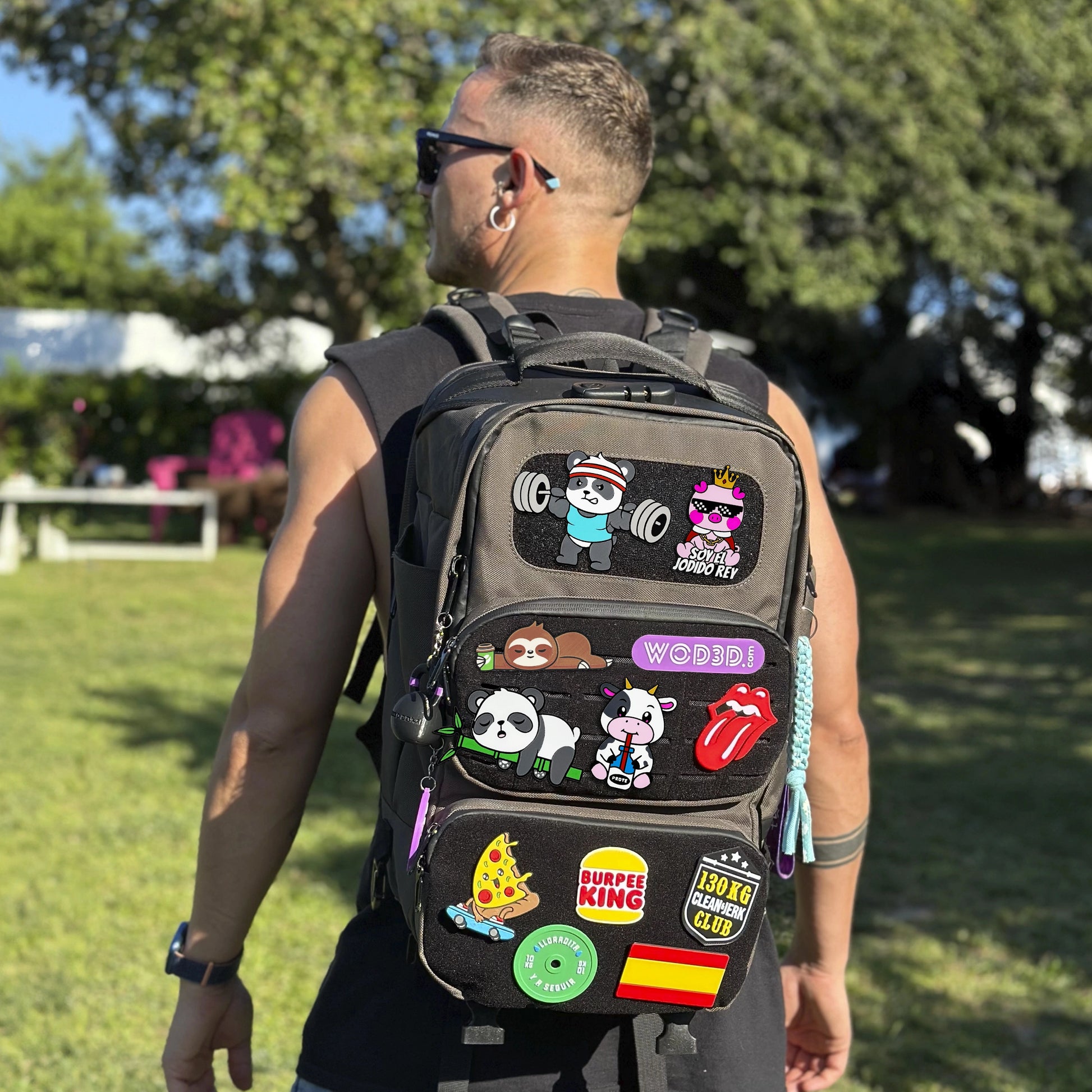 Parche Velcro Mochila Crossfit BAMBÚ PANDA WOD3D