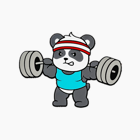 Parche Velcro Mochila Crossfit BARBELL PANDA WOD3D