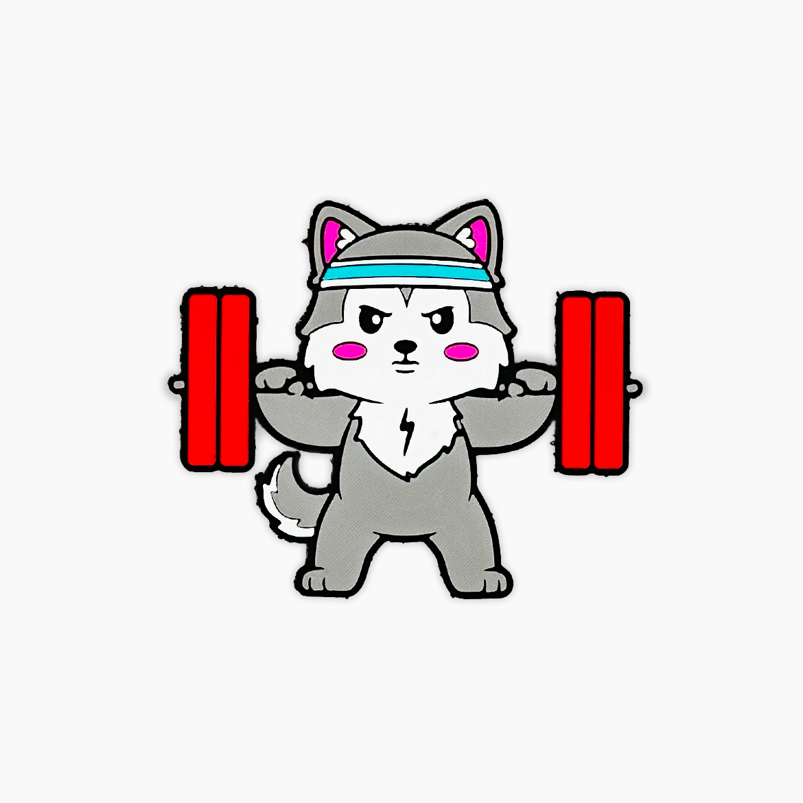 Parche Velcro Mochila Crossfit HUSKY POWERLIFTER WOD3D