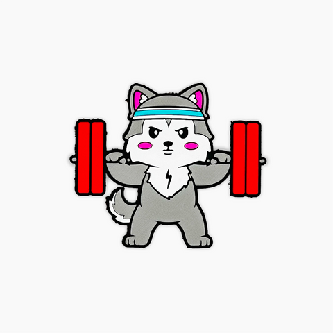 Parche Velcro Mochila Crossfit HUSKY POWERLIFTER WOD3D