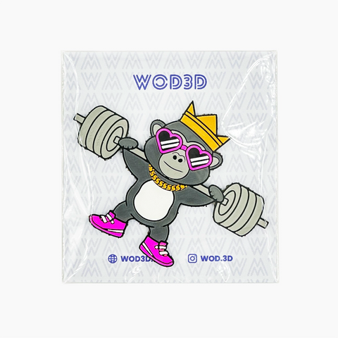 Parche Velcro Mochila Crossfit MONKEY POWERLIFTER WOD3D