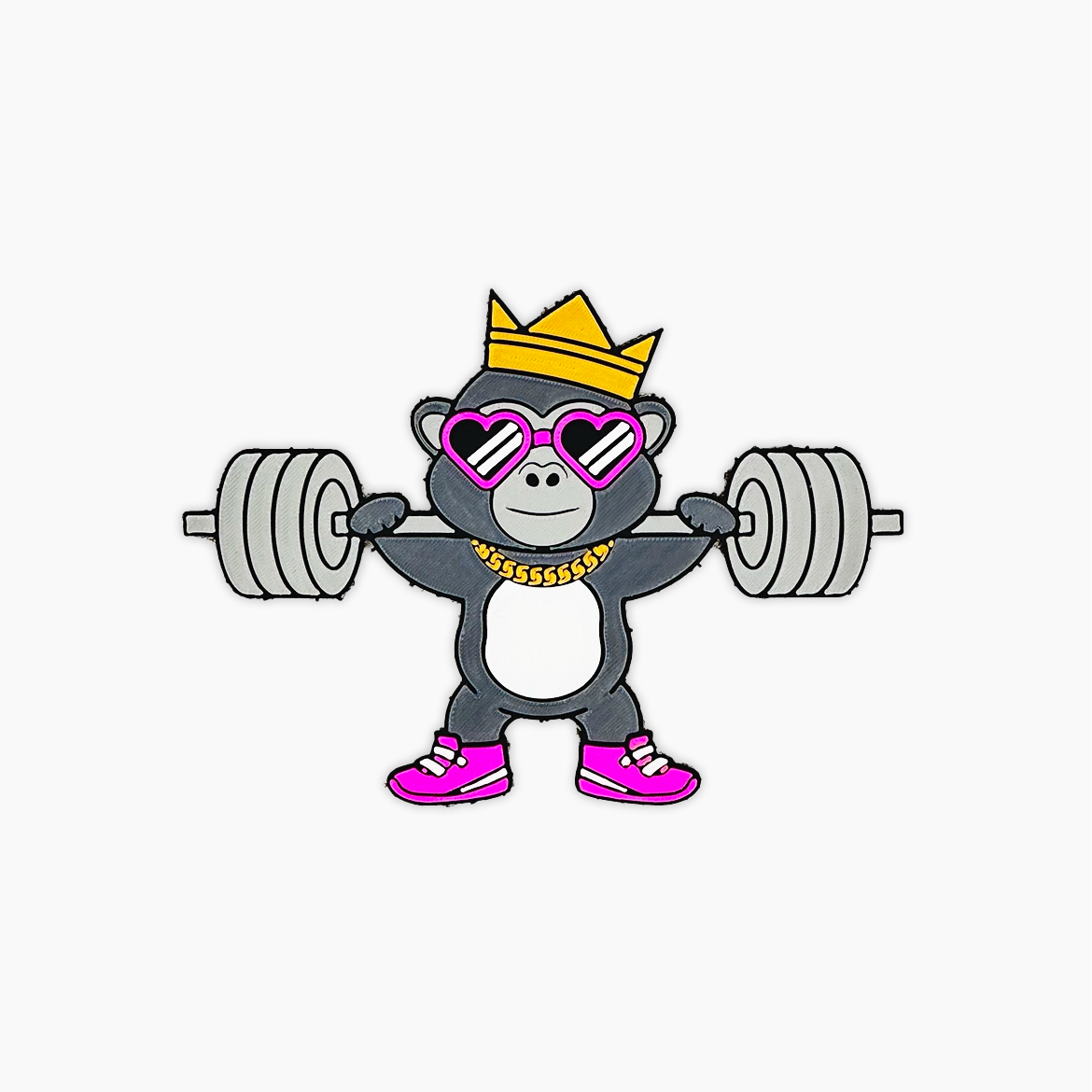 Parche Velcro Mochila Crossfit MONKEY POWERLIFTER WOD3D