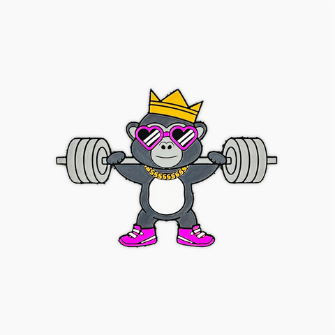 Parche Velcro Mochila Crossfit MONKEY POWERLIFTER WOD3D