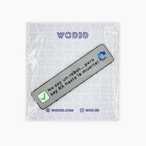 Parche Velcro Mochila Crossfit NO SOY UN ROBOT WOD3D