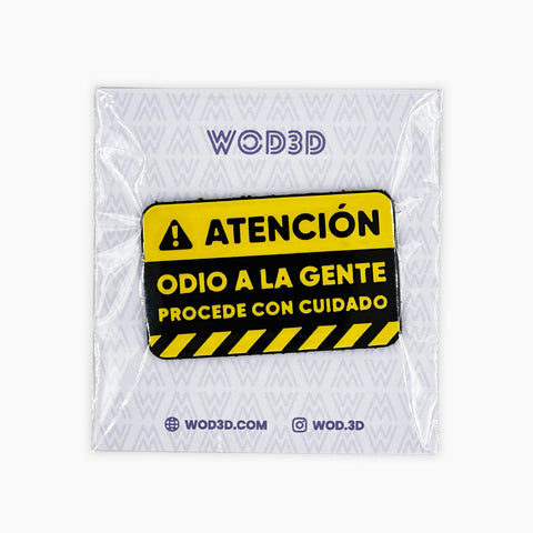 Parche Velcro Mochila Crossfit ODIO A LA GENTE WOD3D