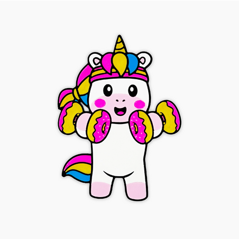 Parche Velcro Mochila Crossfit UNICORNIO DUMBBELL WOD3D