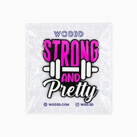 Parche con Velcro Mochila Crossfit STRONG AND PRETTY WOD3D