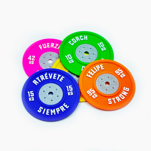 Parche de velcro Disco Halterofilia Iron Personalizado WOD3D