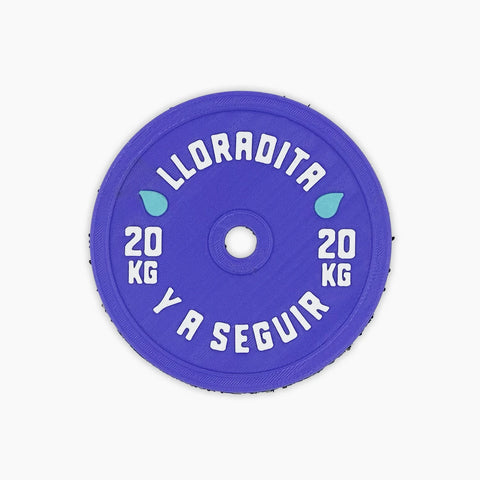 Parche con velcro LLORATIDA Y A SEGUIR 20KG MORADO WOD3D