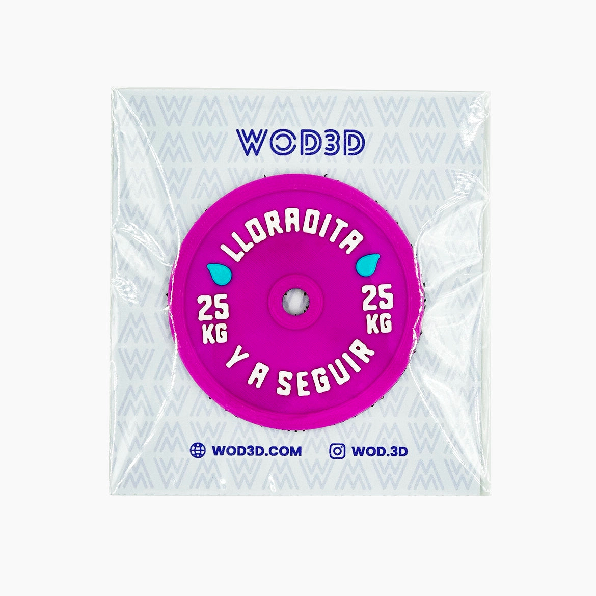 Parche de velcro LLORATIDA Y A SEGUIR 25KG ROSA WOD3D