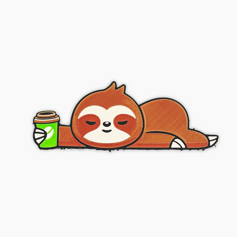 Parche de velcro OSO PEREZOSO CAFÉ WOD3D