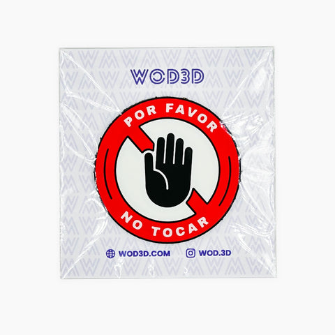 Parche con velcro POR FAVOR, NO TOCAR