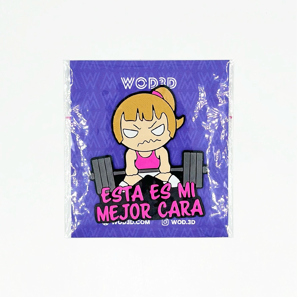 Parche Velcro Mochila CrossFit ESTA ES MI MEJOR CARA NEGRO WOD3D