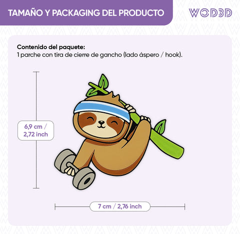 Parche con velcro OSO PEREZOSO