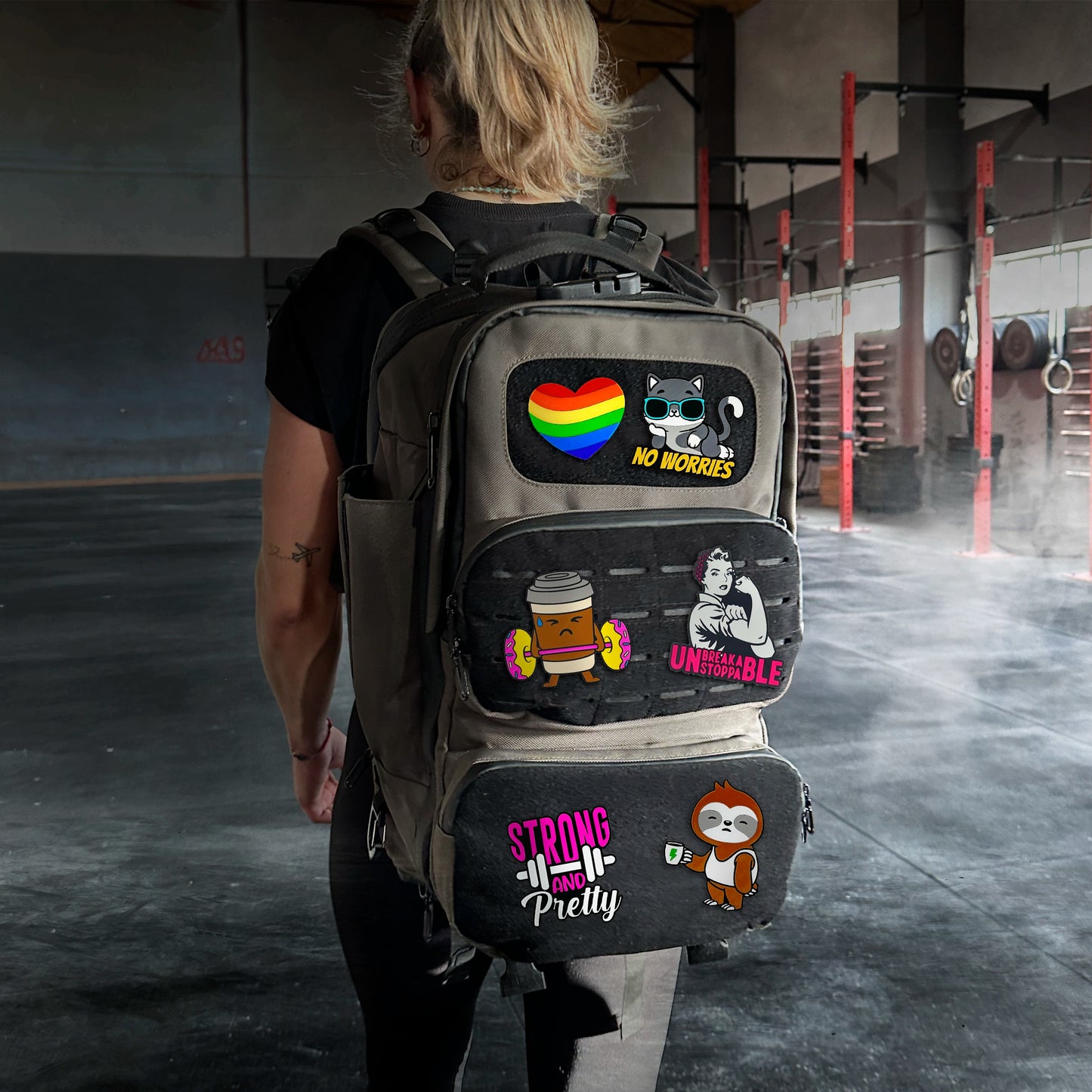 Parches con velcro para Mochila Crossfit WOD3D
