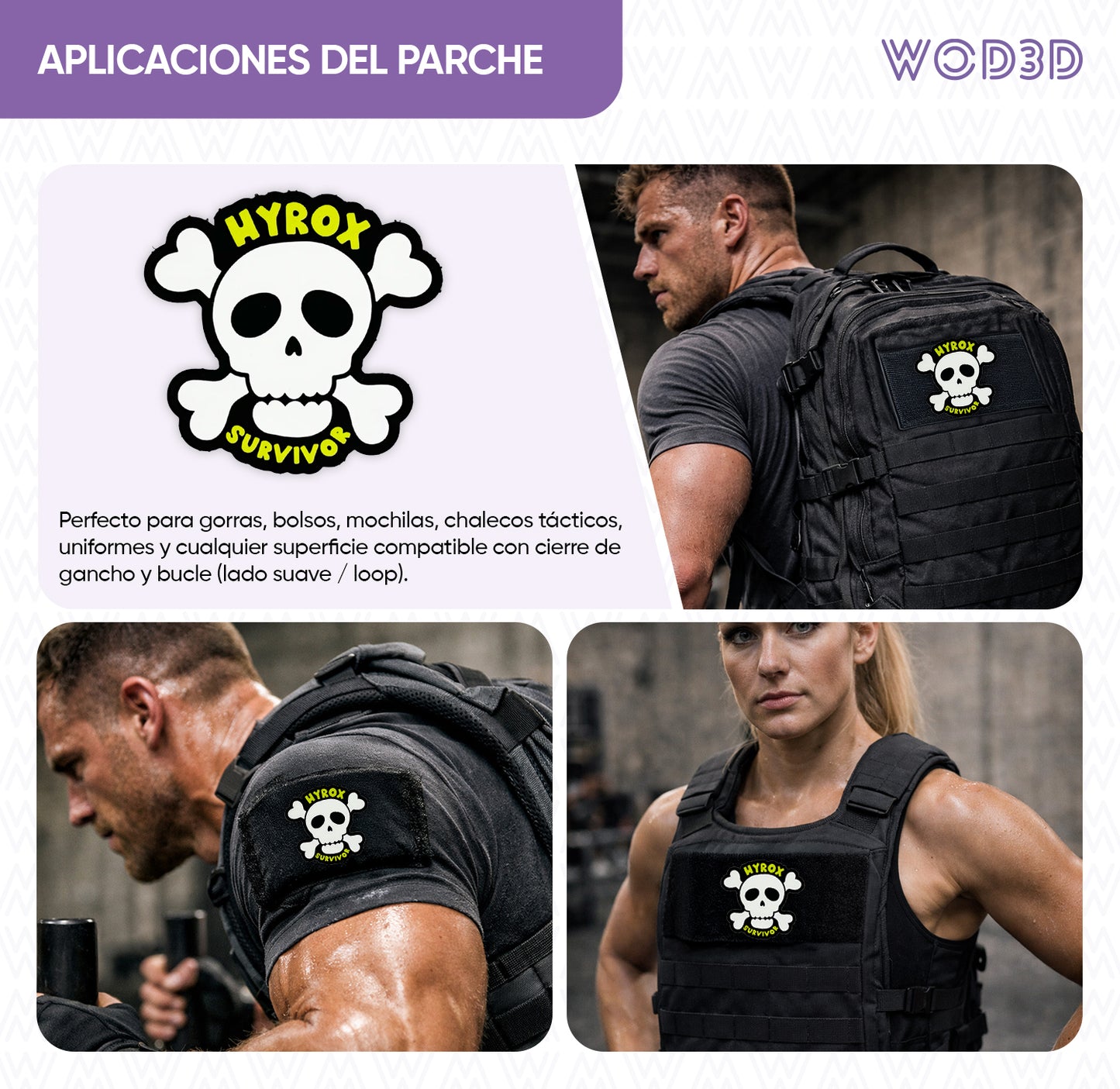 Parche con velcro HYROX SURVIVOR