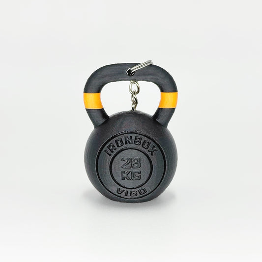 Llavero Kettelbell Dúo Personalizada, color, nombre y frase WOD3D