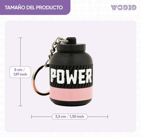 Llavero personalizado BOTE PROTEÍNA