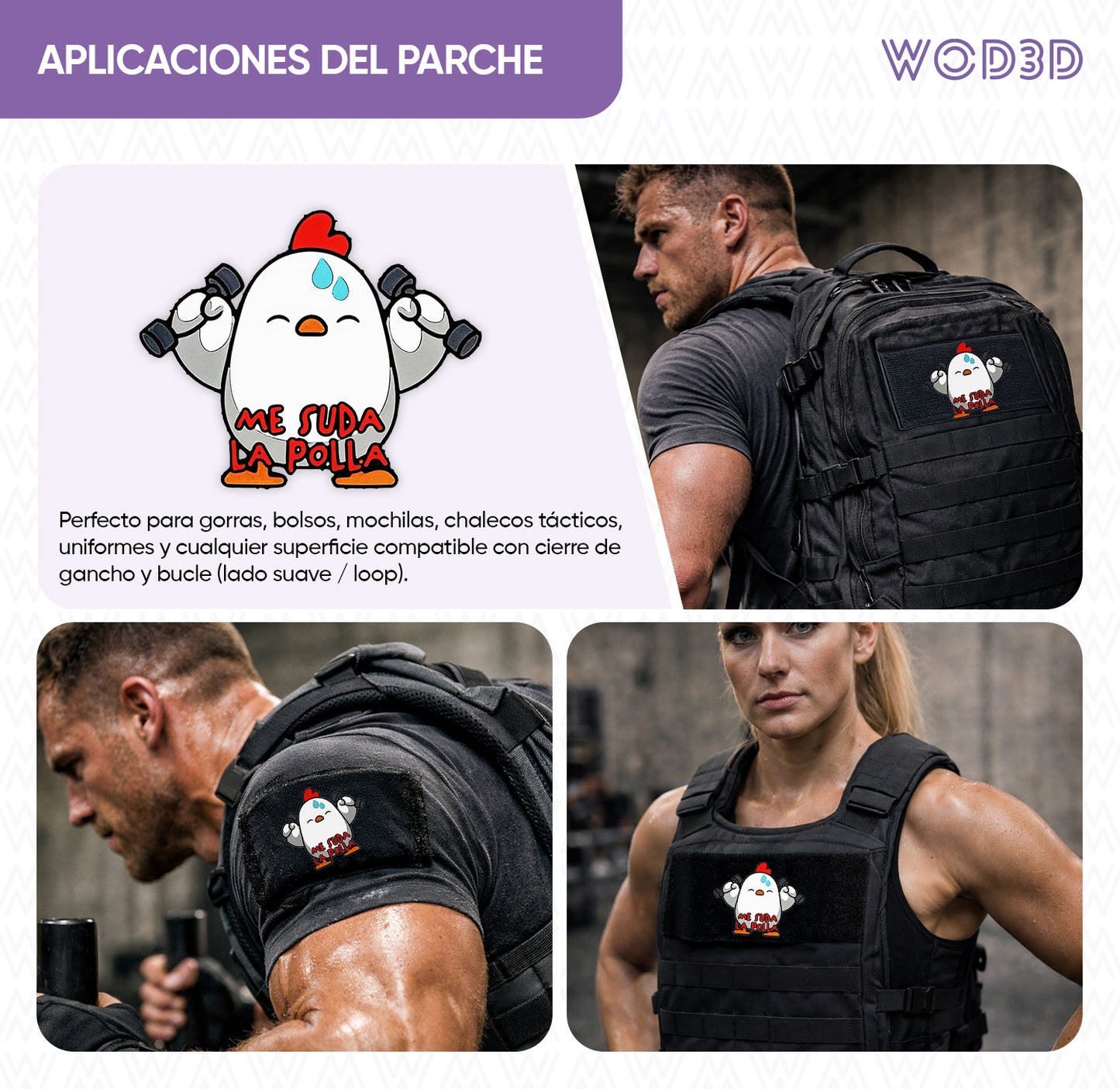 Parche con velcro ME SUDA LA POLLA