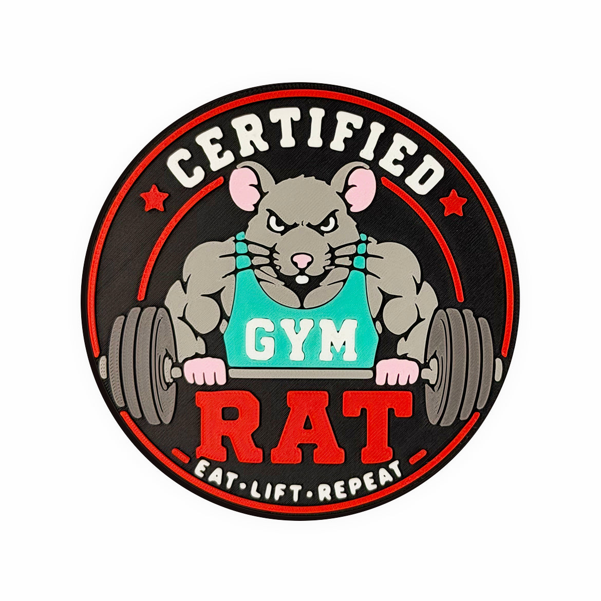 GYM RAT Velcro patch - vista 1 de 4