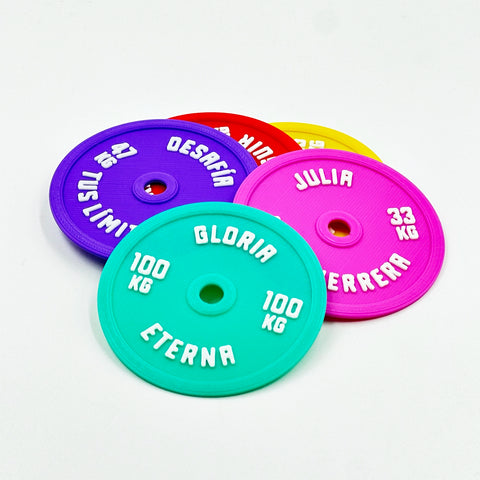 Parche de velcro Disco Halterofilia Personalizado WOD3D