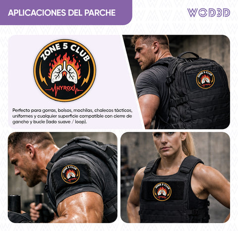 Parche con velcro ZONE 5 CLUB HYROX