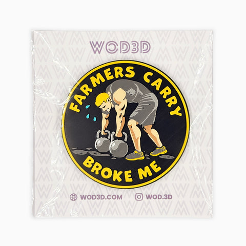 Parche con velcro FARMERS CARRY BROKE ME