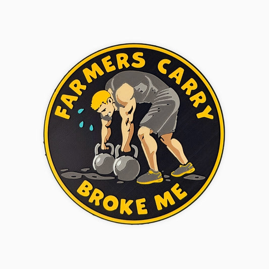 Parche con velcro FARMERS CARRY BROKE ME