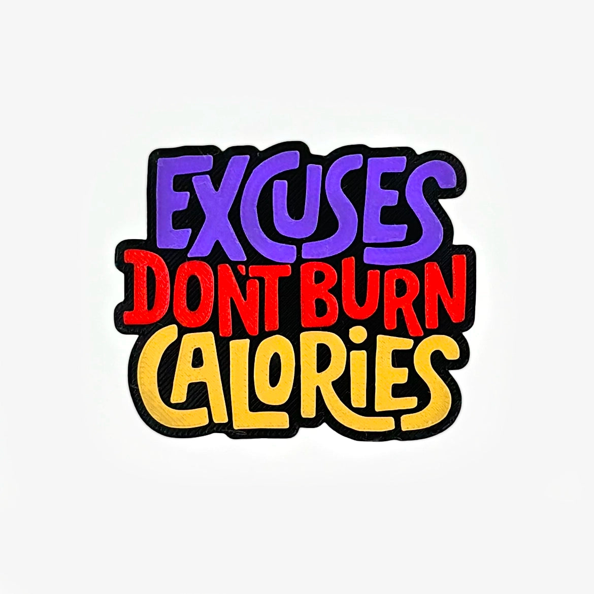 Parche velcro mochila CrossFit EXCUSES DON'T BURN CALORIES WOD3D